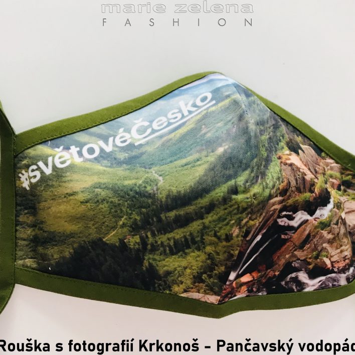 Rouška s fotografií pro Královéhradecký kraj - Marie Zelena Fashion a CzechTourism