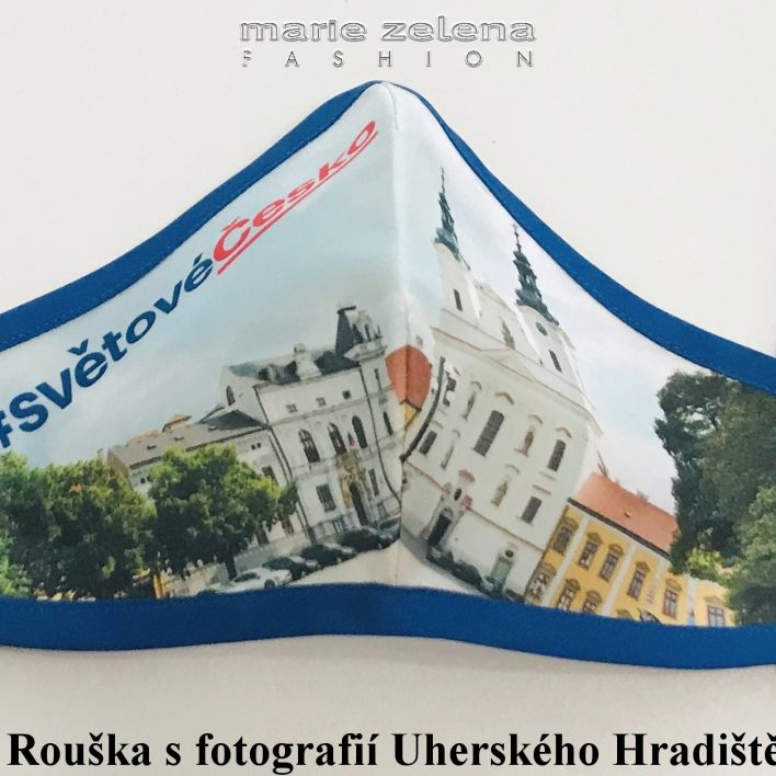 Rouška pro paní ministryni Janu Maláčovou - Marie Zelena Fashion a CzechTourism, foto na roušce: Marek Malůšek