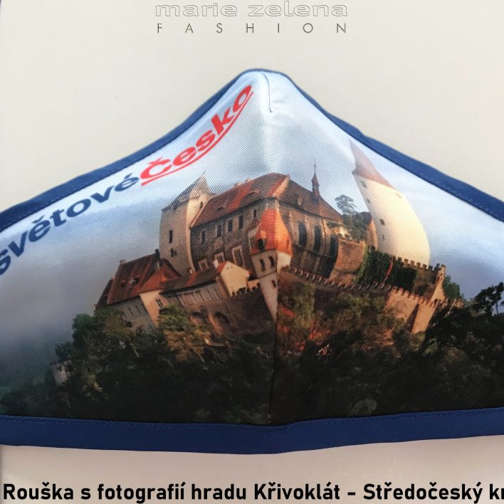 Rouška s fotografií pro Středočeský kraj - Marie Zelena Fashion a CzechTourism